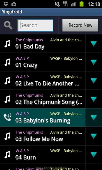 Ringdroid Android 3
