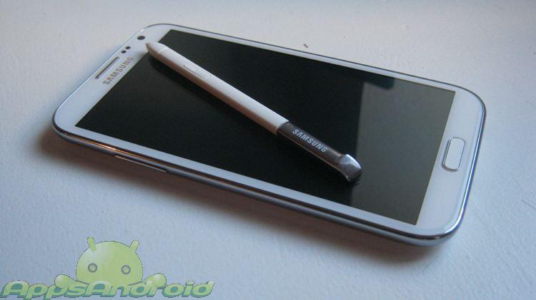 Samsung Galaxy Note 2 fronten