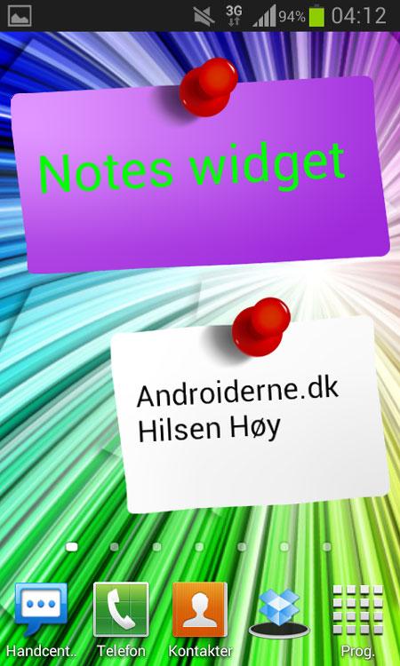 Android-widget-noter