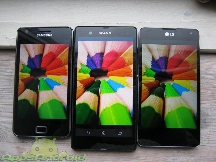 SGS2 vs Sony Xperia Z vs LG Optimus G 3