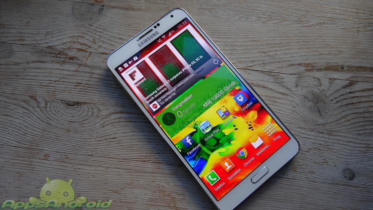 Samsung Galaxy Note 3 fronten