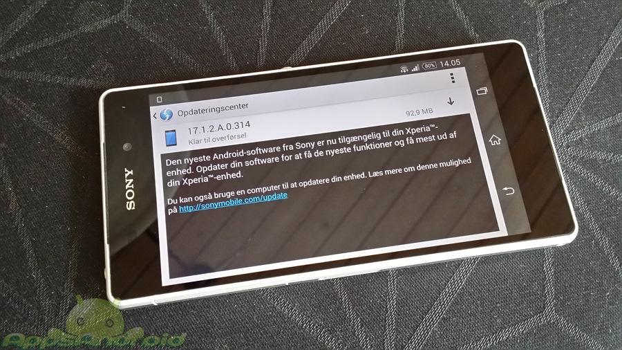 xperia-z2-opdatering-danmark