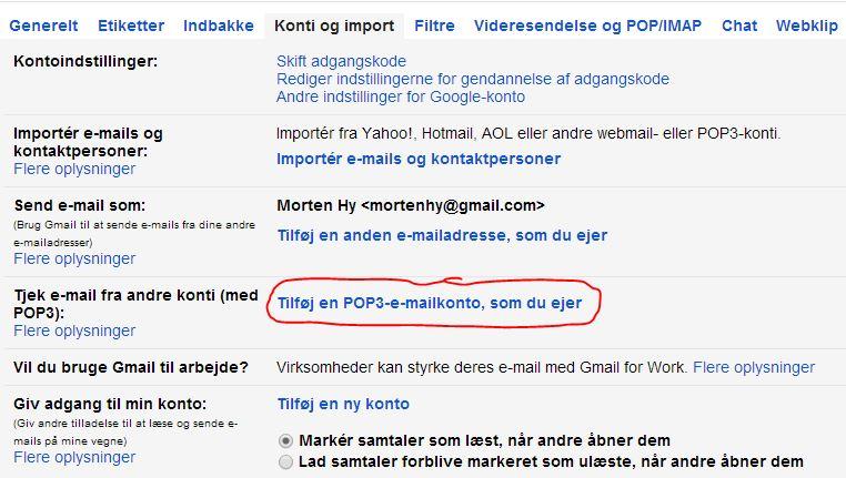 Pinpoint Pub Hals Hvordan tjekker jeg emails fra andre konti via Gmail (POP3) | AppsAndroid